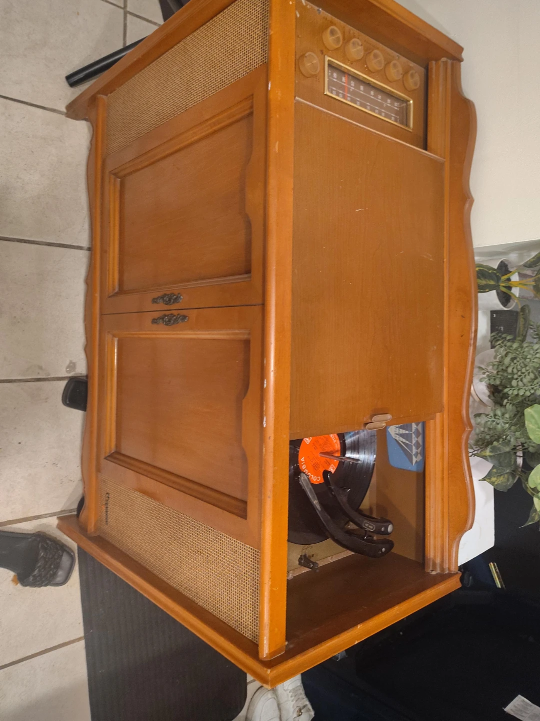 Vintage Stereo Console Record Player