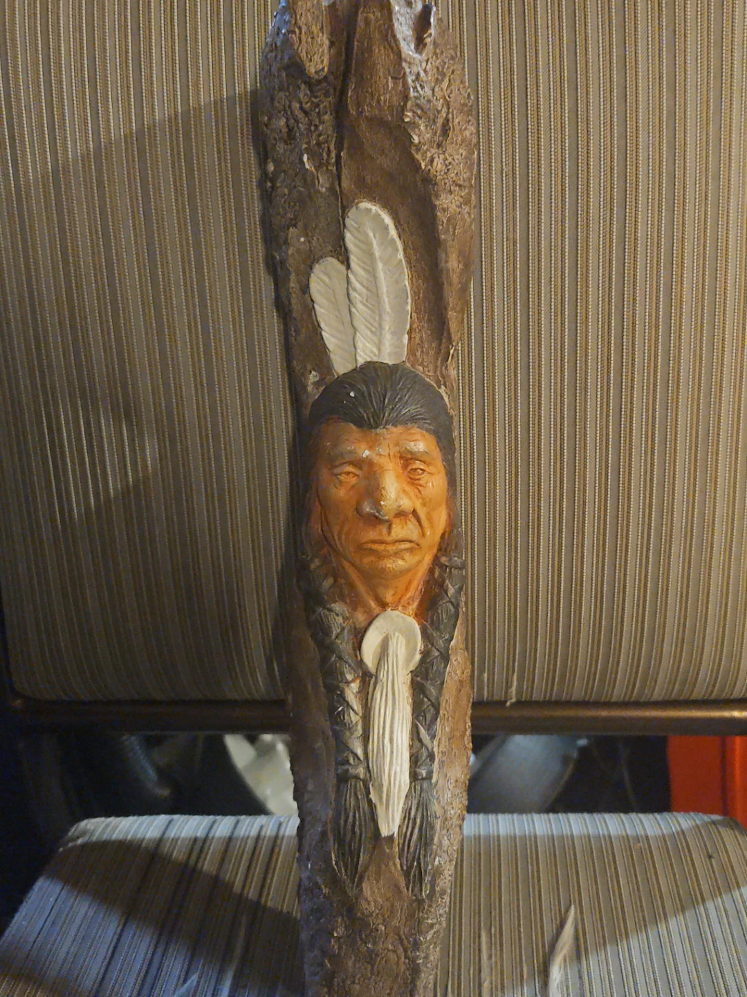 Carved wooden Indigenous figure