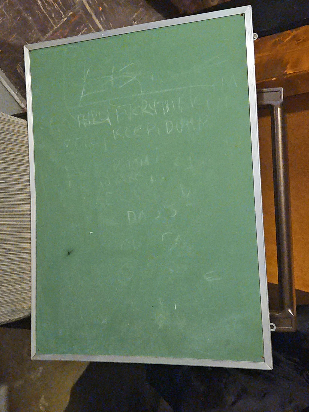 Green Chalkboard with Aluminum Frame