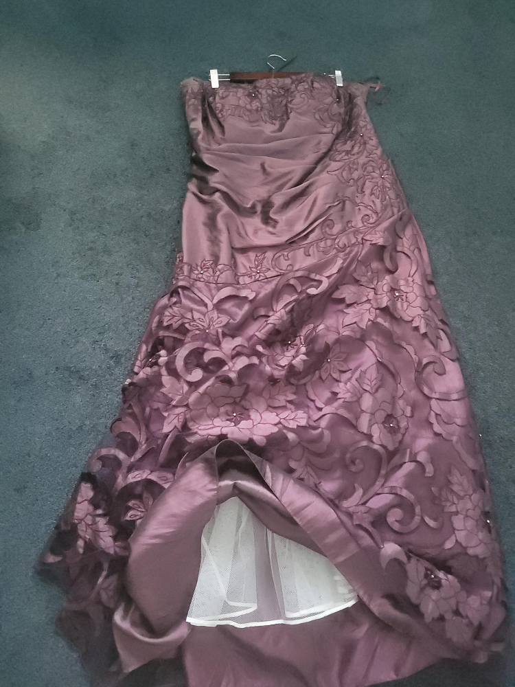 Strapless Purple Formal Dress