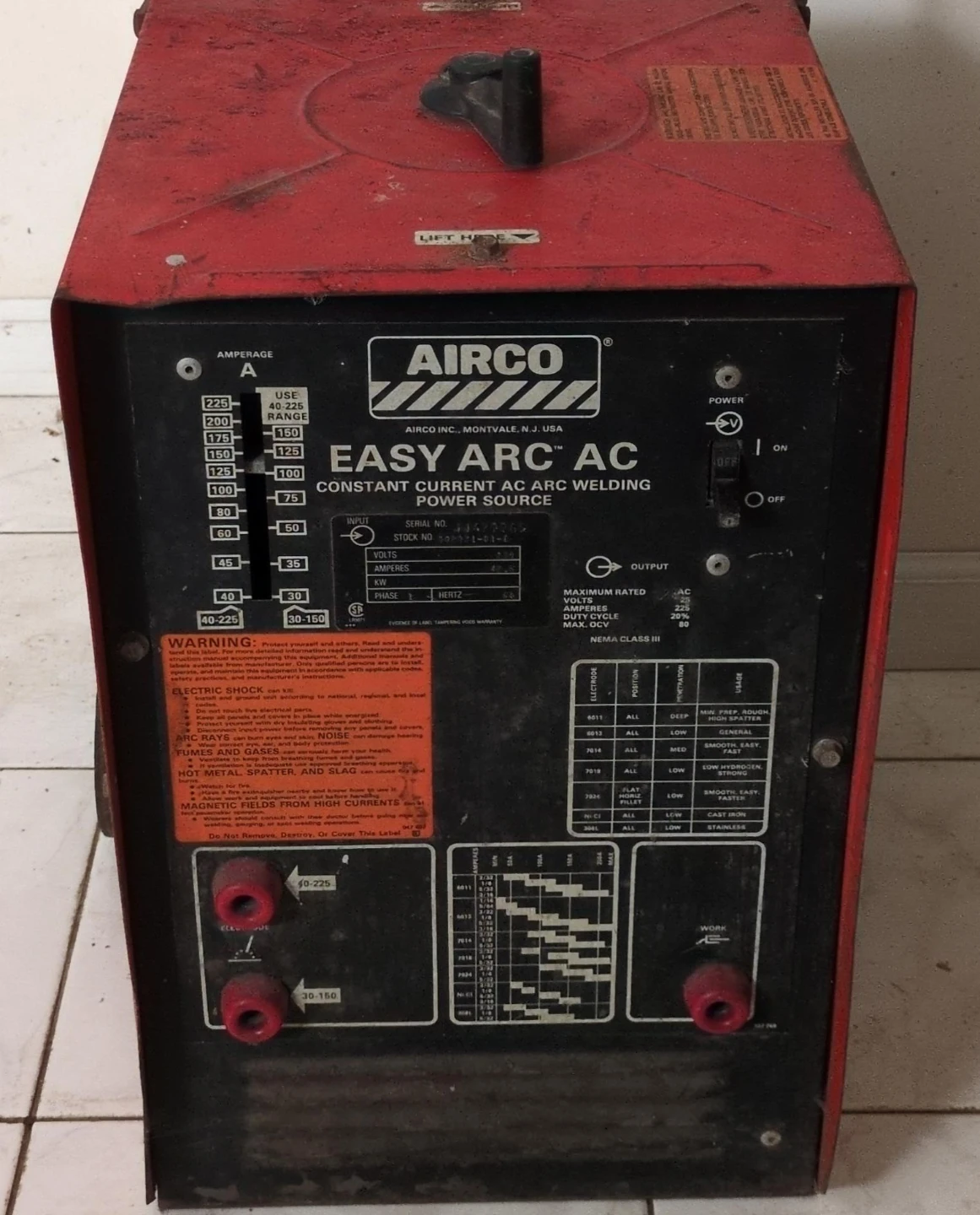 AIRCO Easy Arc AC Constant Current Arc Welding Power Source