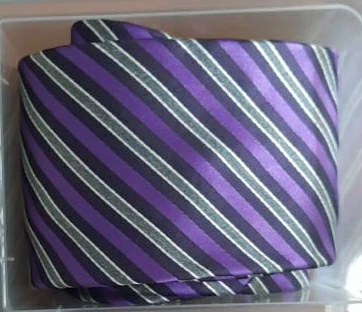 Purple Striped Necktie