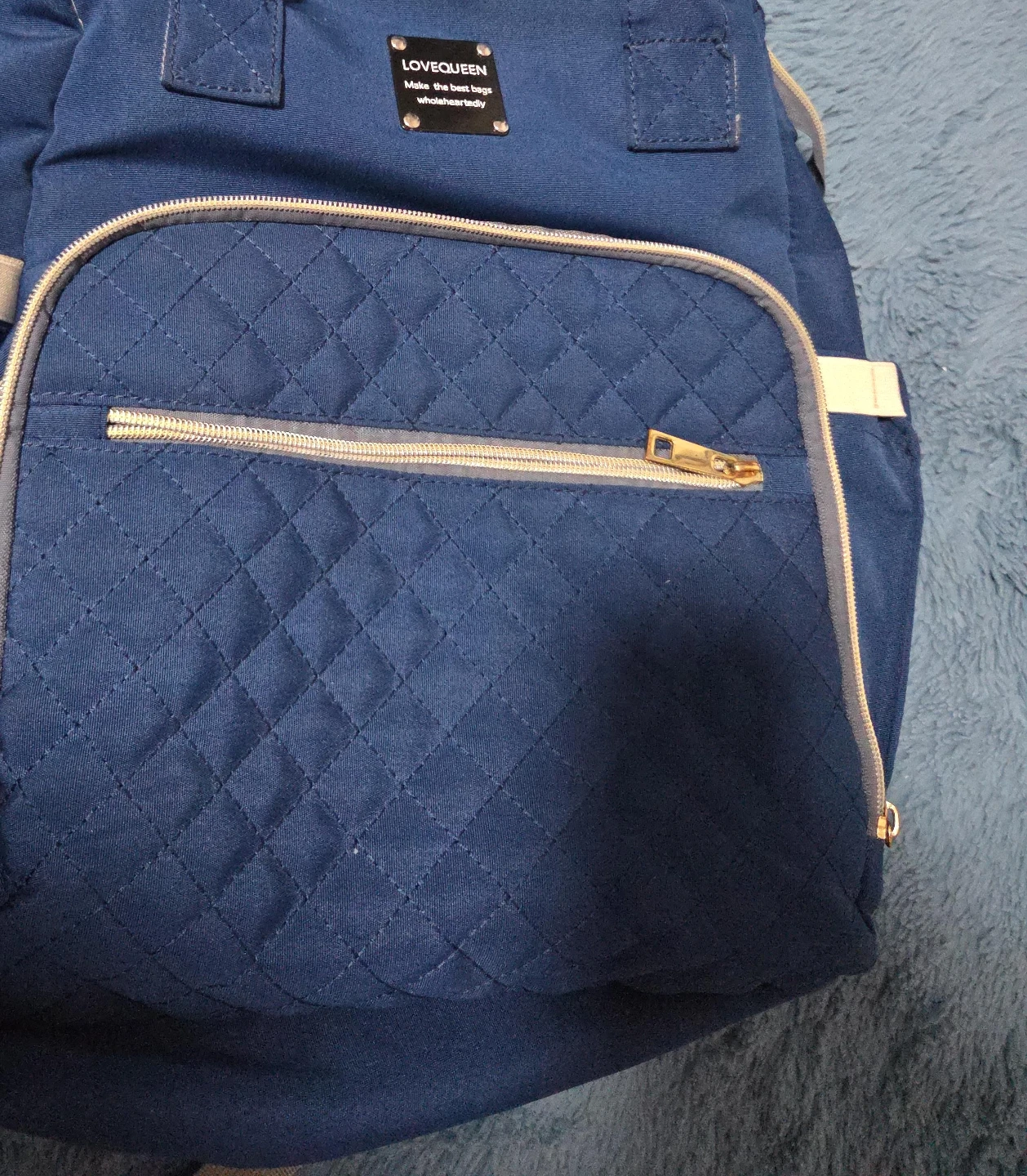 LOVEQUEEN Blue Diaper Backpack