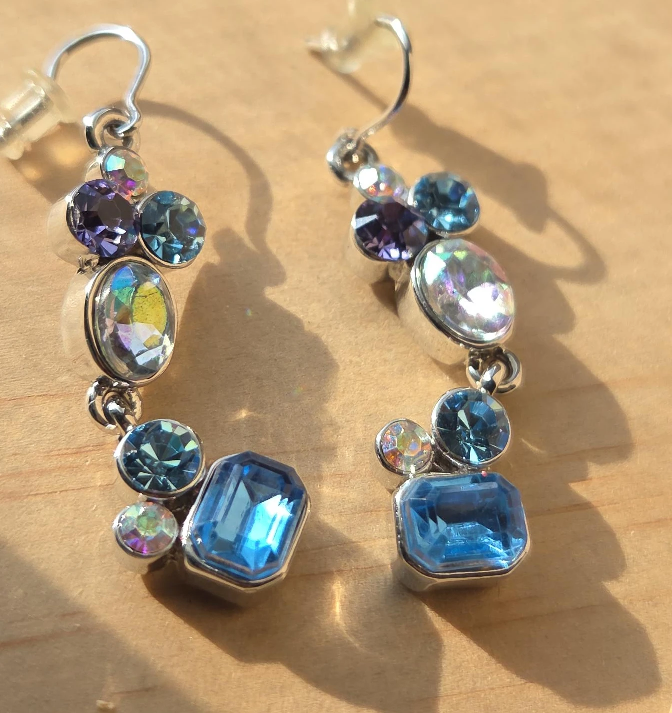 Sparkly Gemstone Drop Earrings