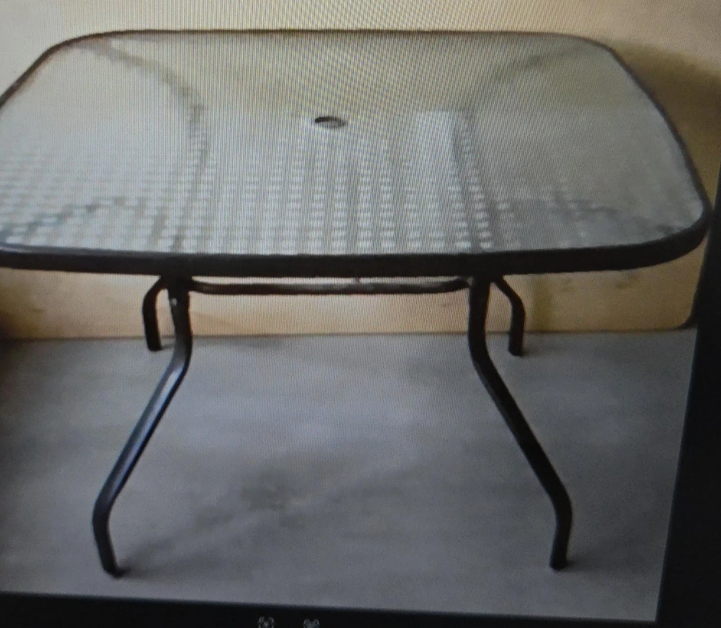 Outdoor table fits small deck