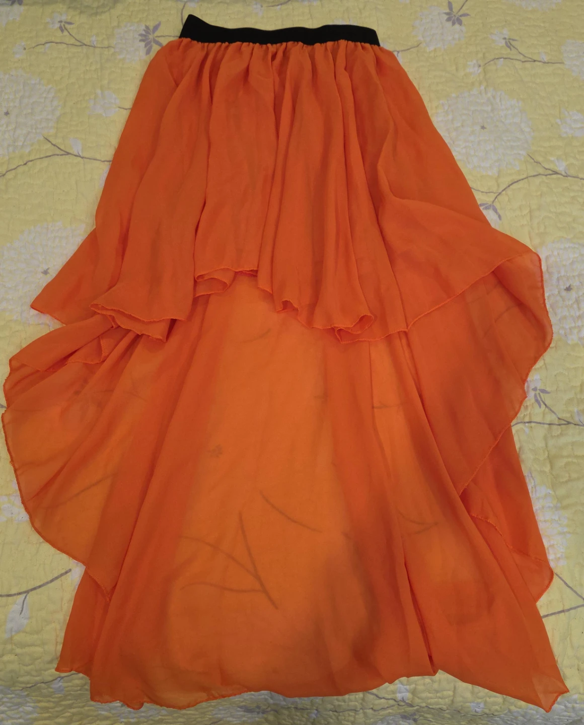 Orange High-Low Skirt (Size S-M)