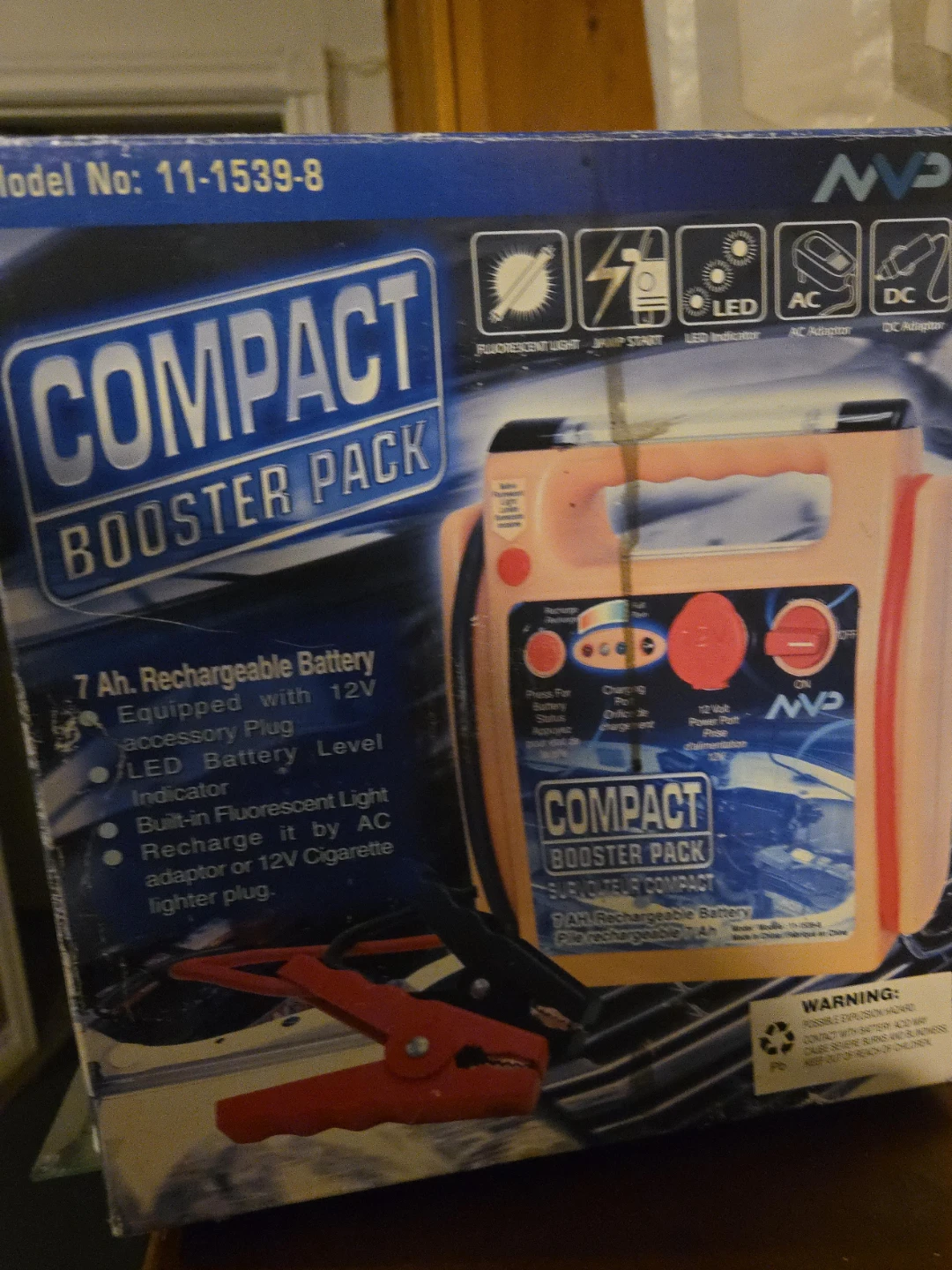 NVP Compact Booster Pack Jump Starter 7 Ah