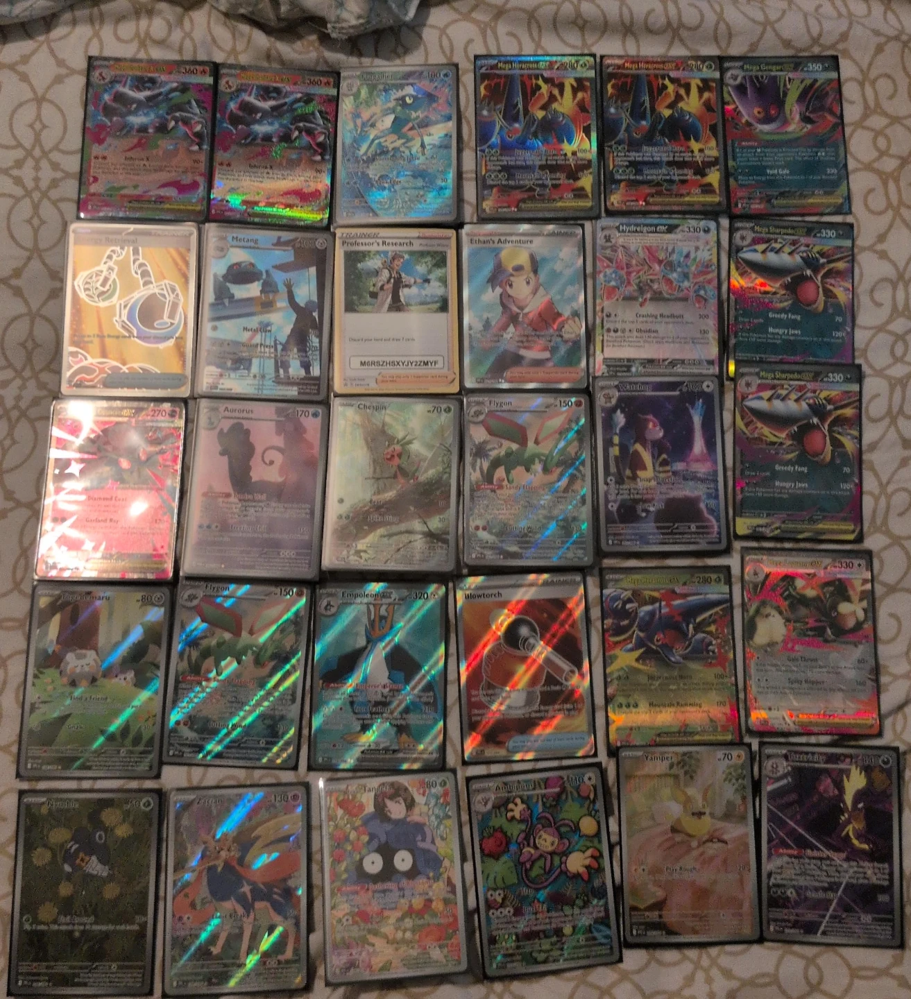 Assorted Pokemon Trading Cards high and low values