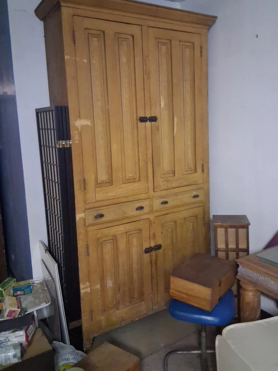 Vintage Wooden Cabinet Armoire