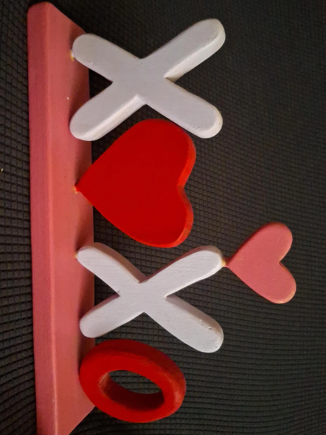 Wooden XOXO Heart Decoration