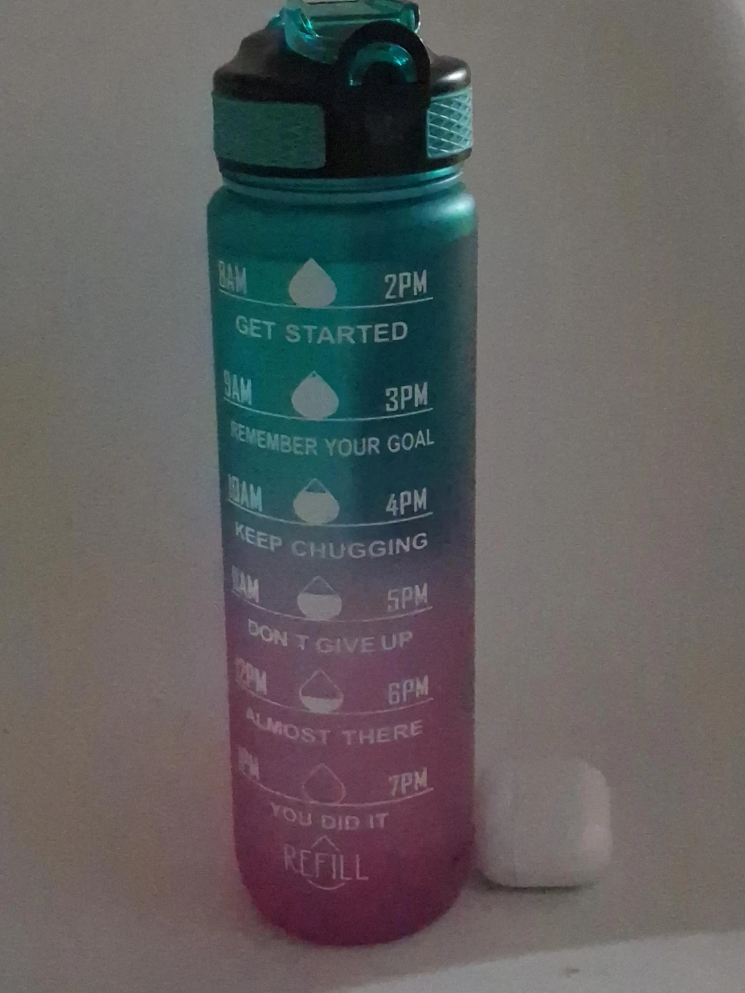 Motivational Water Bottle with Time Markers