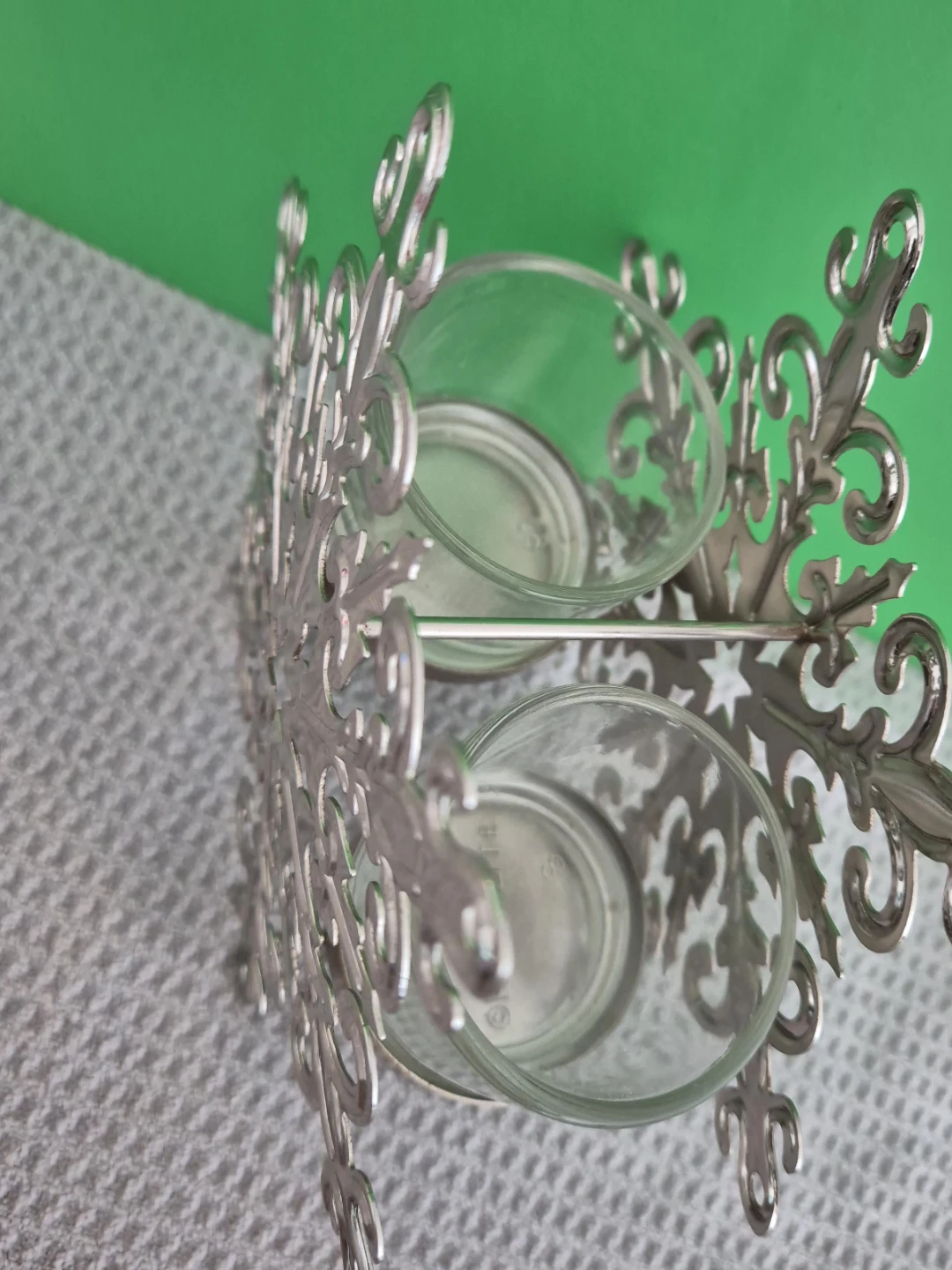 Silver Snowflake Tealight Candle Holder - photo 2