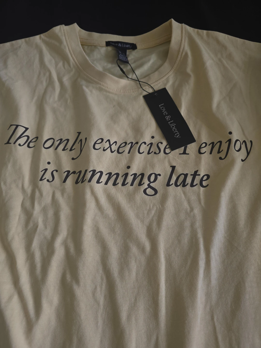 Brand new beautiful soft yellow t shirt"