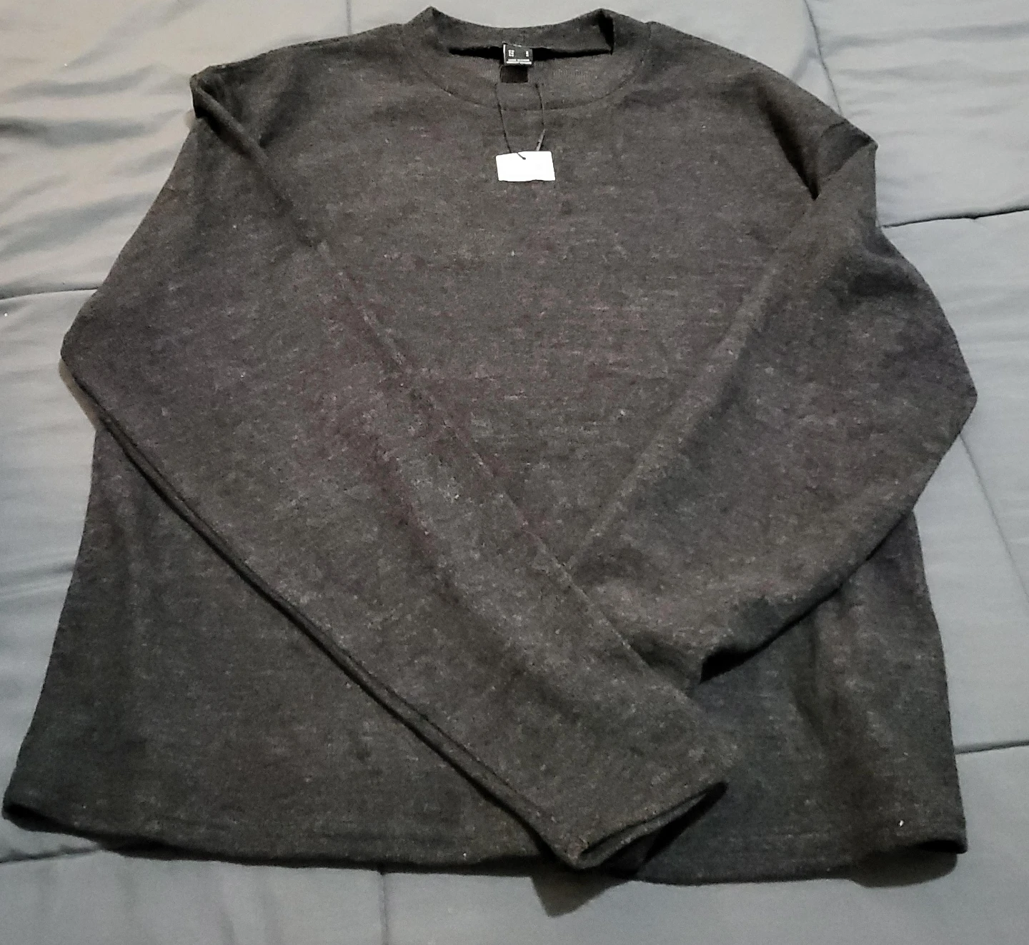 Charcoal Grey Long Sleeve Sweater