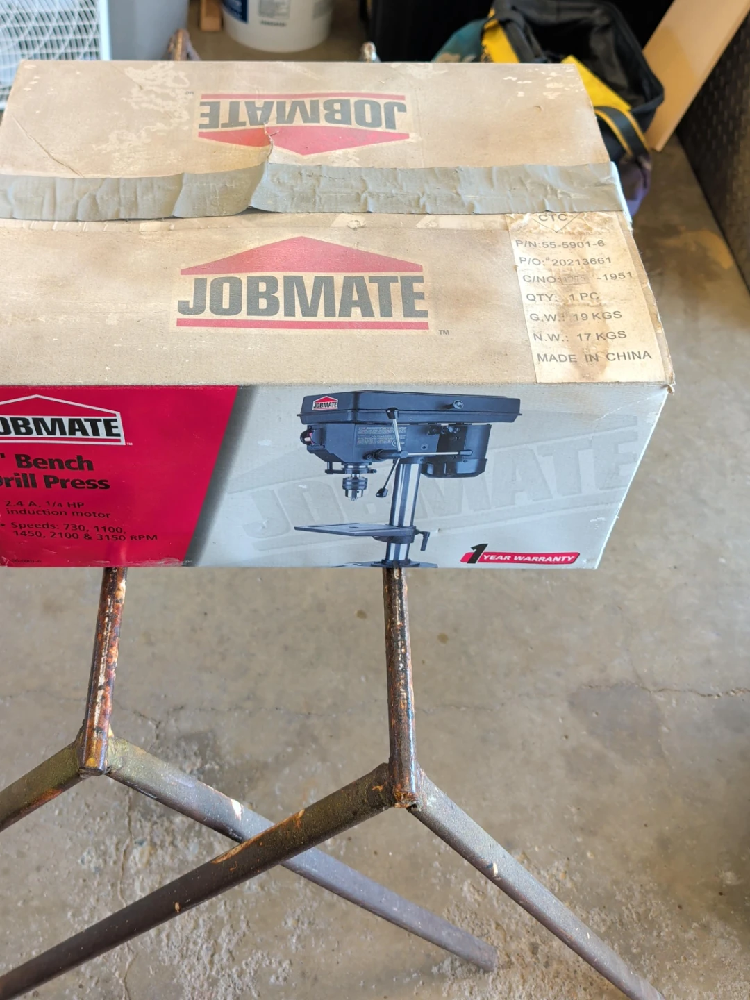 JOBMATE Bench Drill Press - 2.4A/1/3 HP