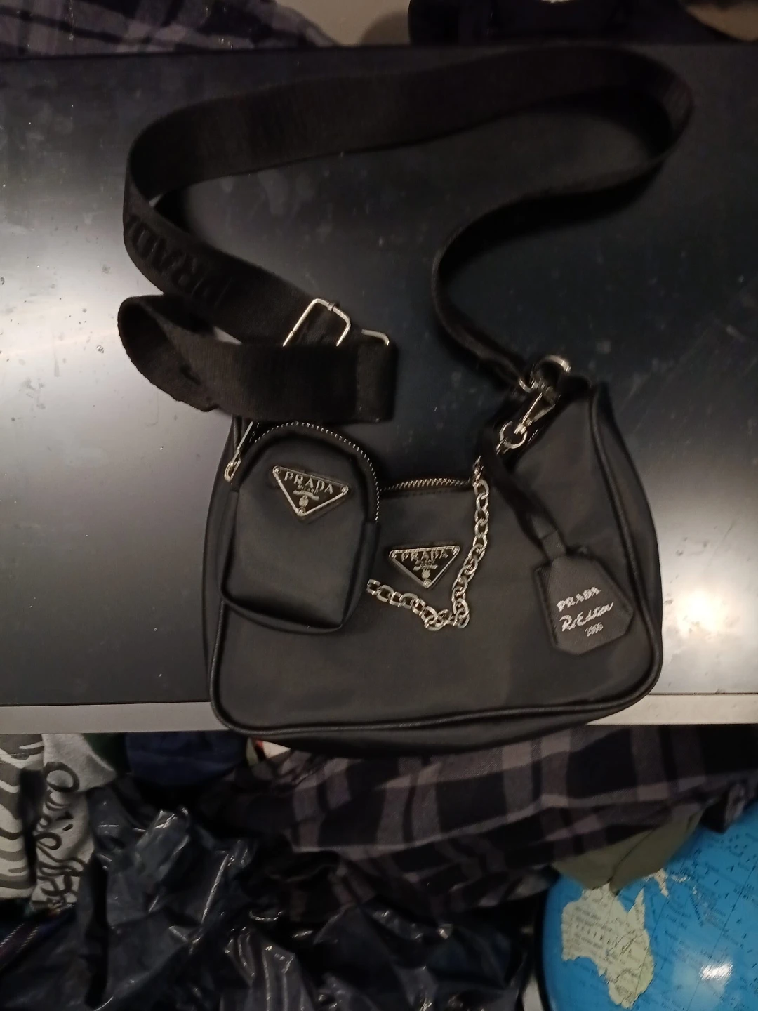Prada Re-Edition Shoulder Bag with Pouch