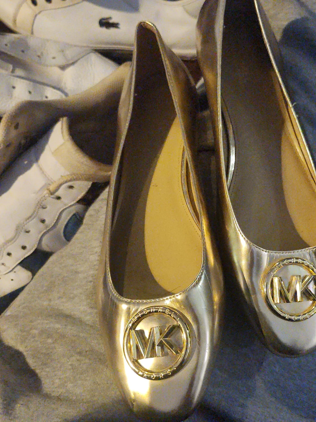Michael Kors Gold Ballet Flats
