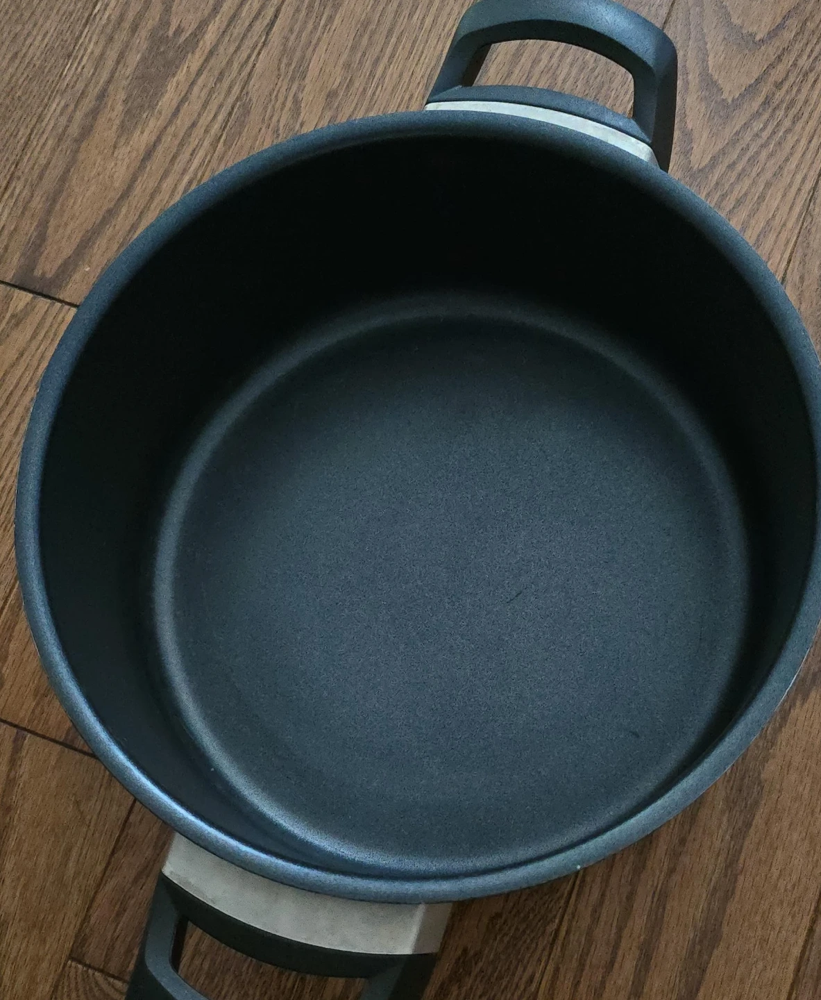 Large black pot with handles