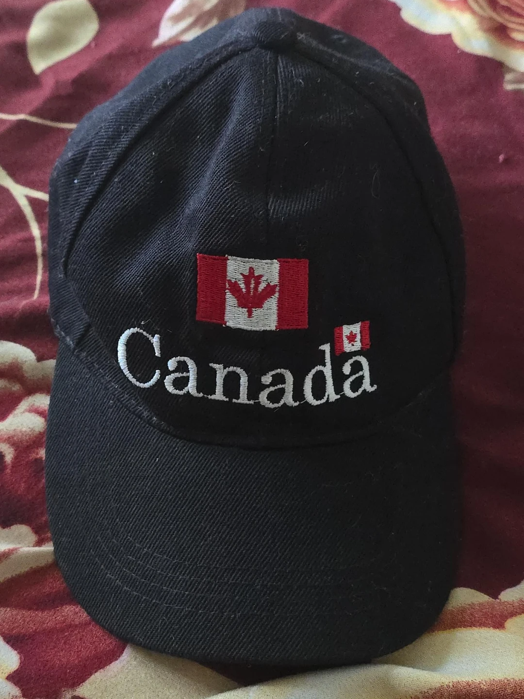 Black Canada Embroidered Baseball Cap