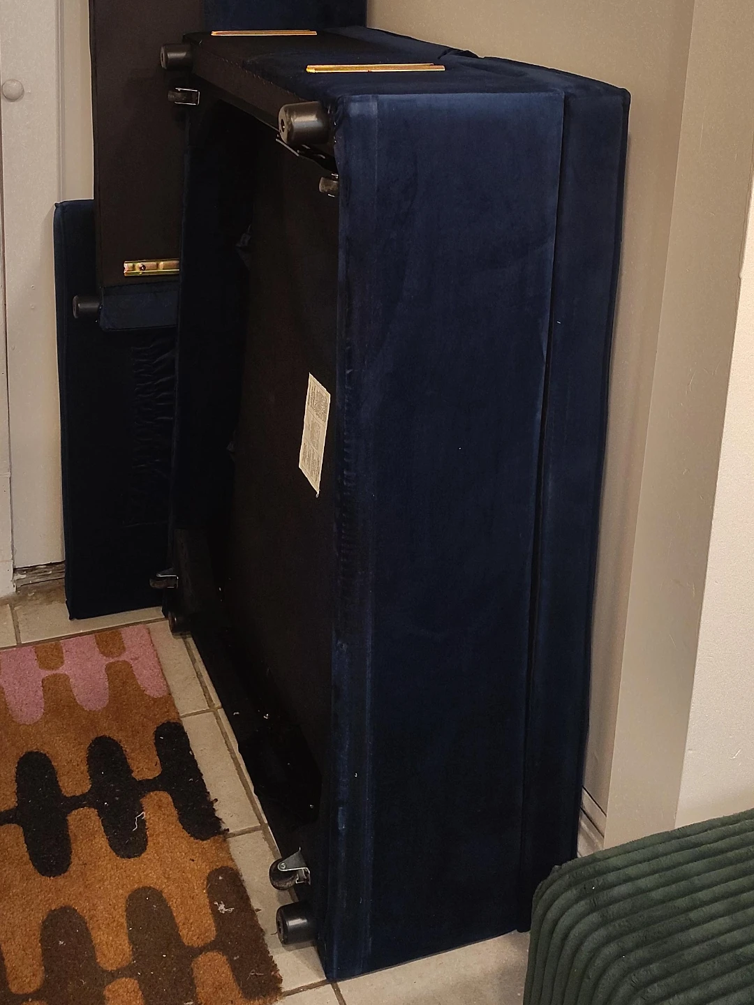 Navy Blue Velvet Bed Frame