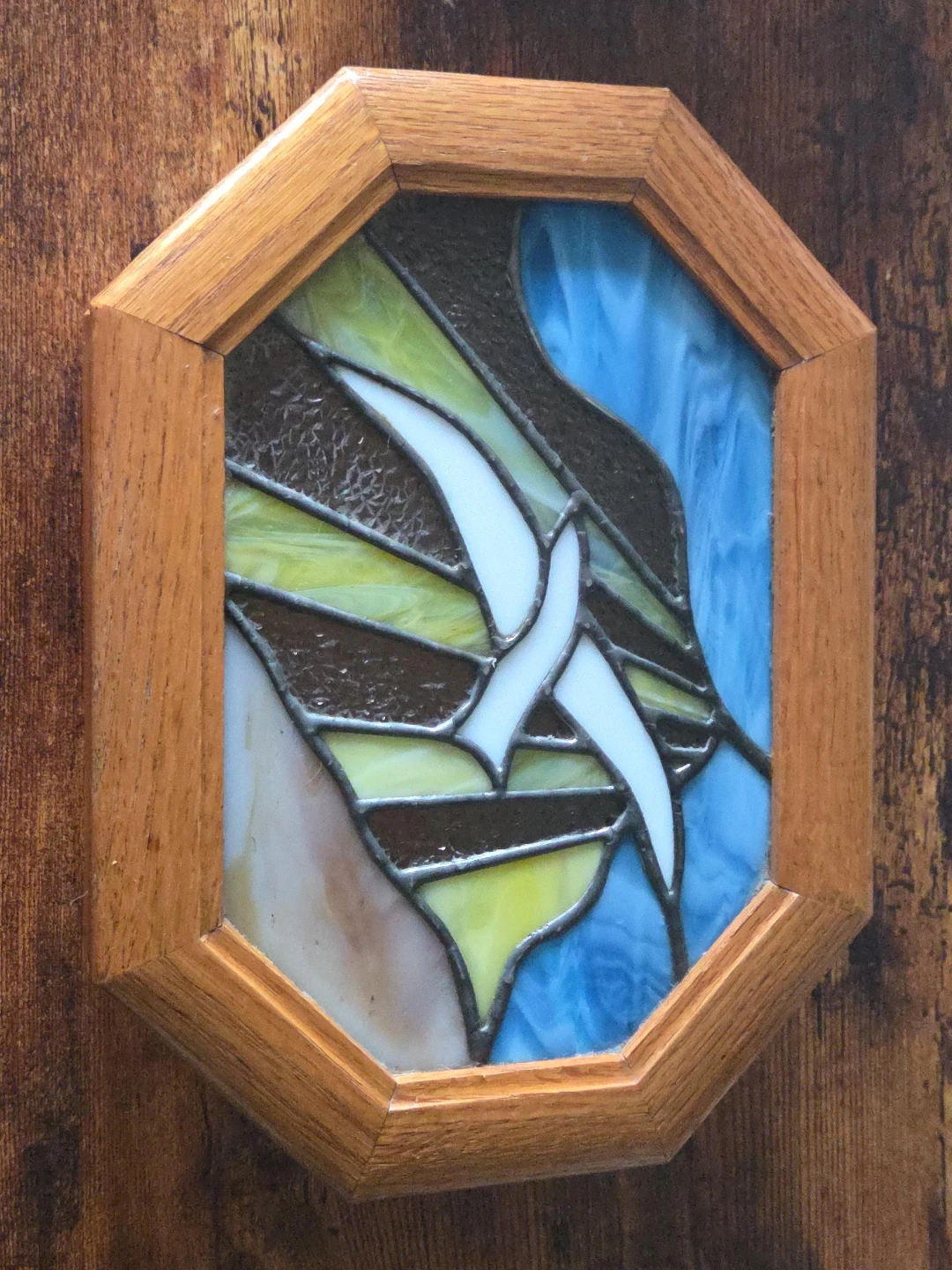 Stained Glass Trinket Box with Bird Design