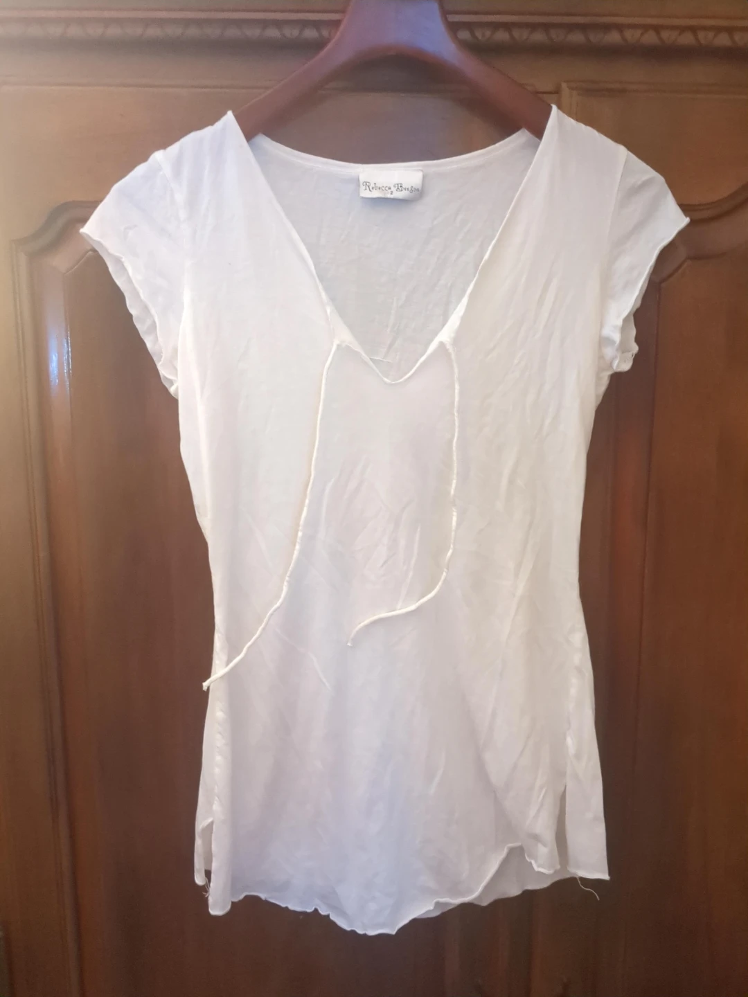 Rebecca Beeson White Tie-Front Top
