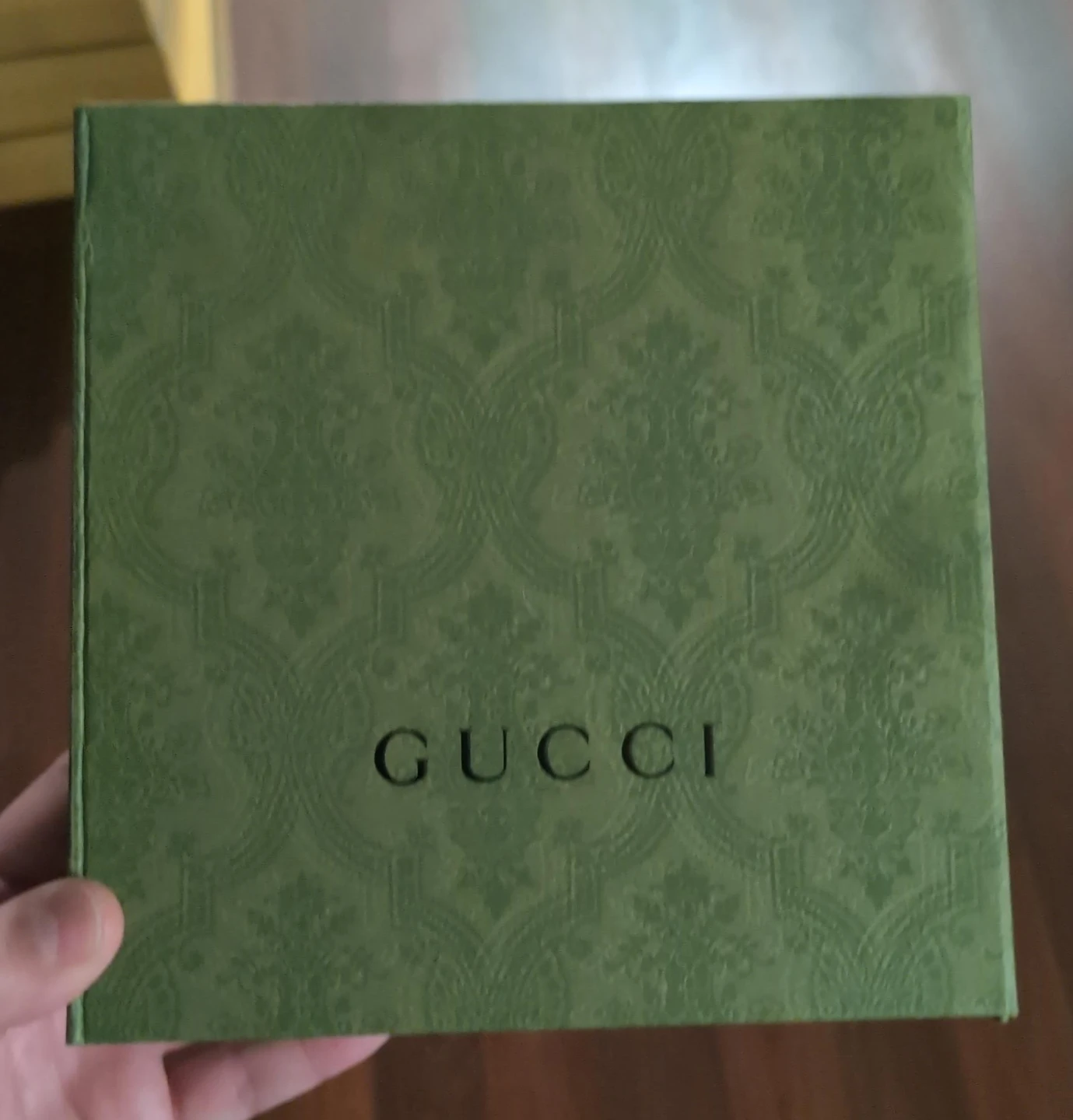 Gucci green patterned box