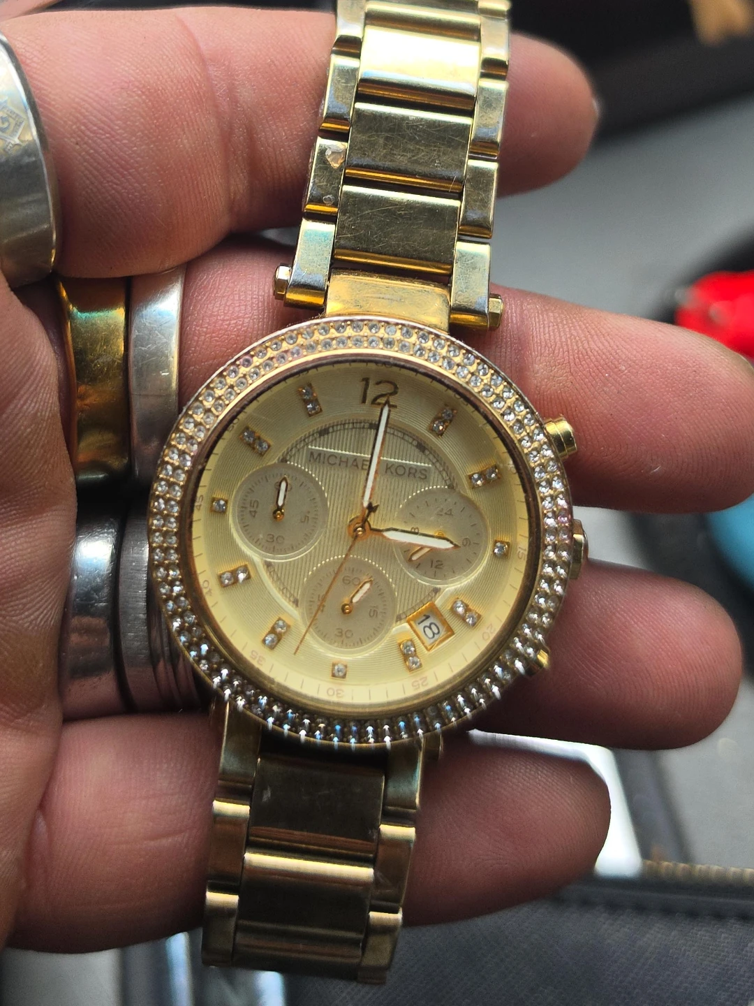 Michael Kors Gold Tone Chronograph Watch