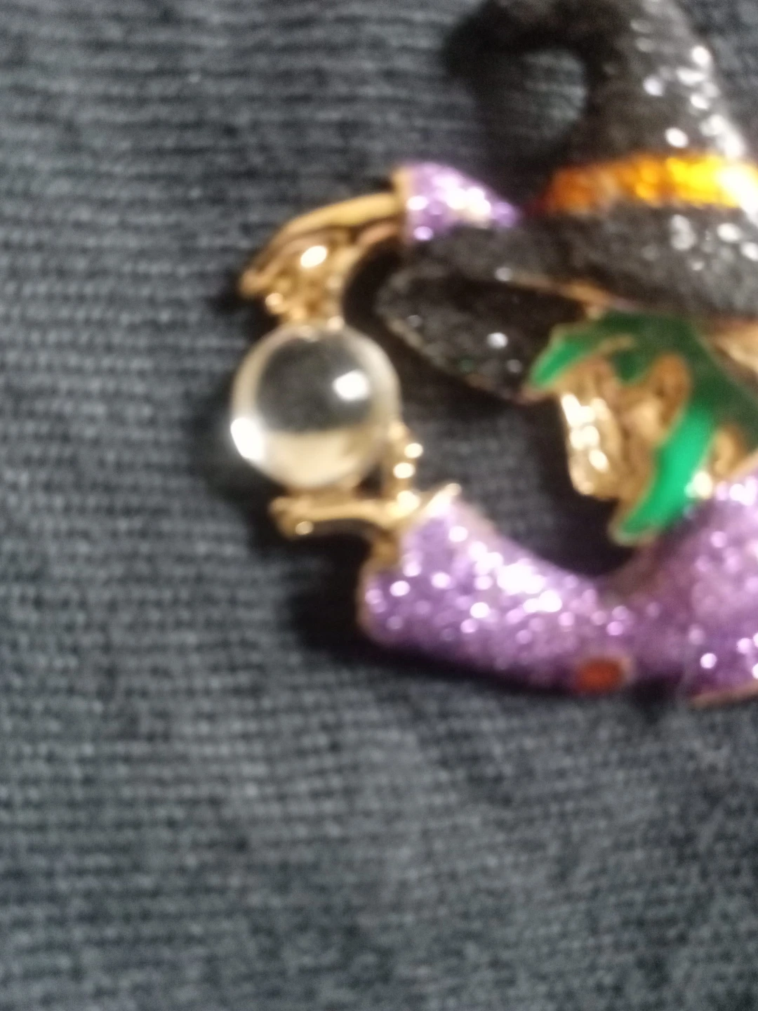 Halloween Witch Brooch