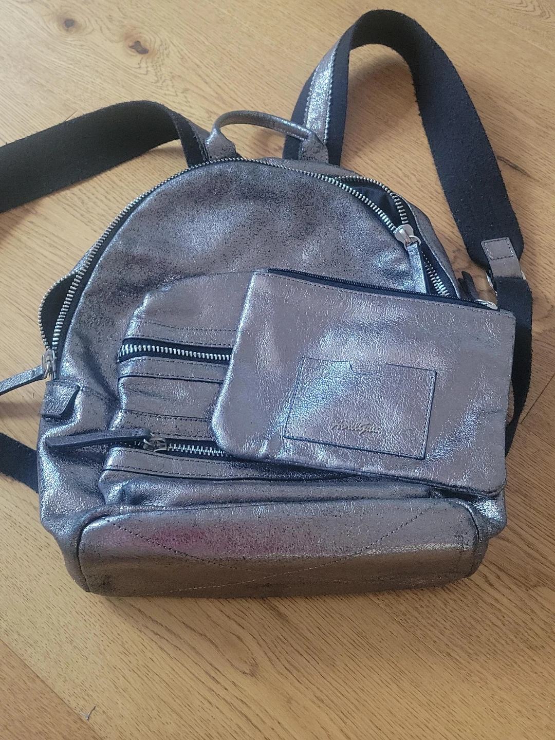 Silver Metallic Backpack with Pouch + Sequin Totebag - photo 2