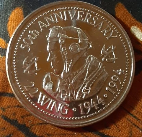22 Wing 50th Anniversary Commemorative Coin 1944-1994
