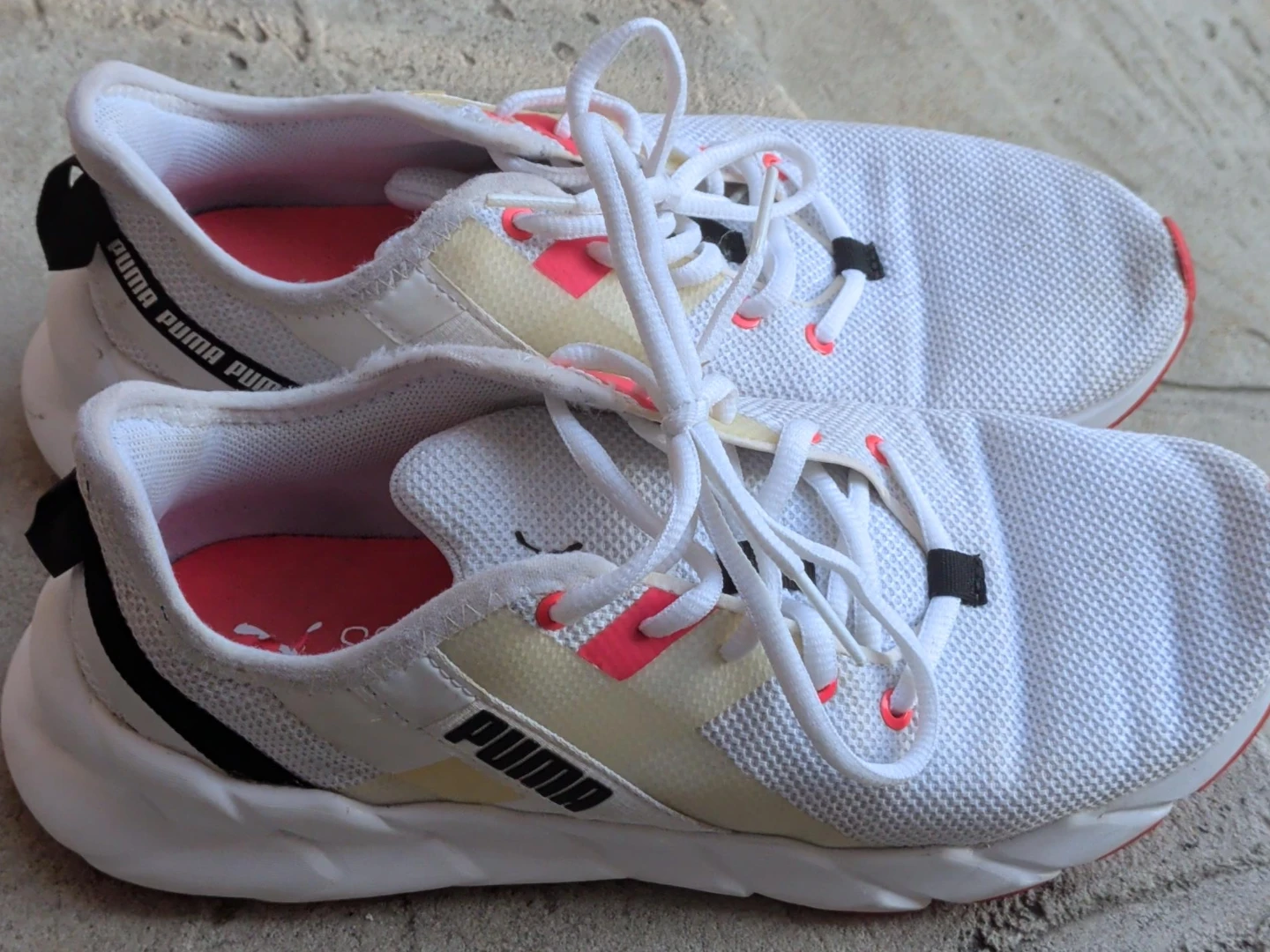 White Puma Running Shoes