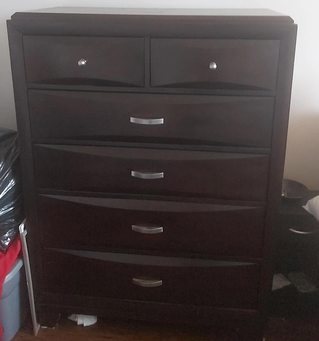 Dark Brown 6-Drawer Dresser