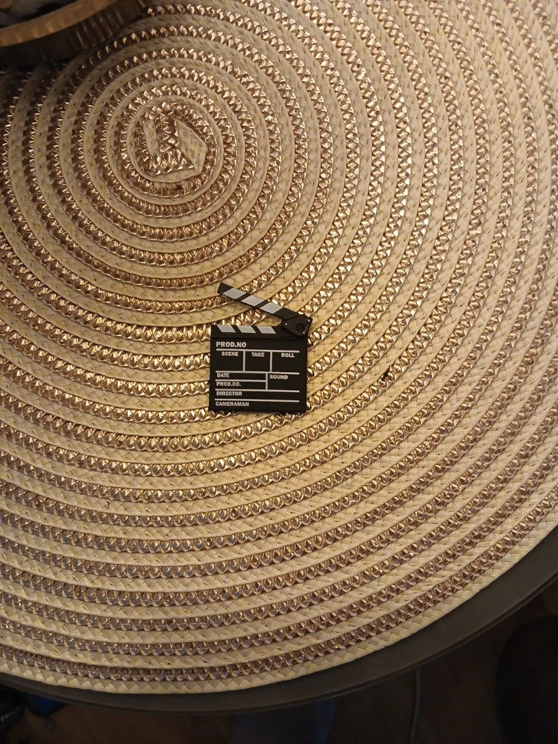 Miniature Clapperboard and Woven Placemat