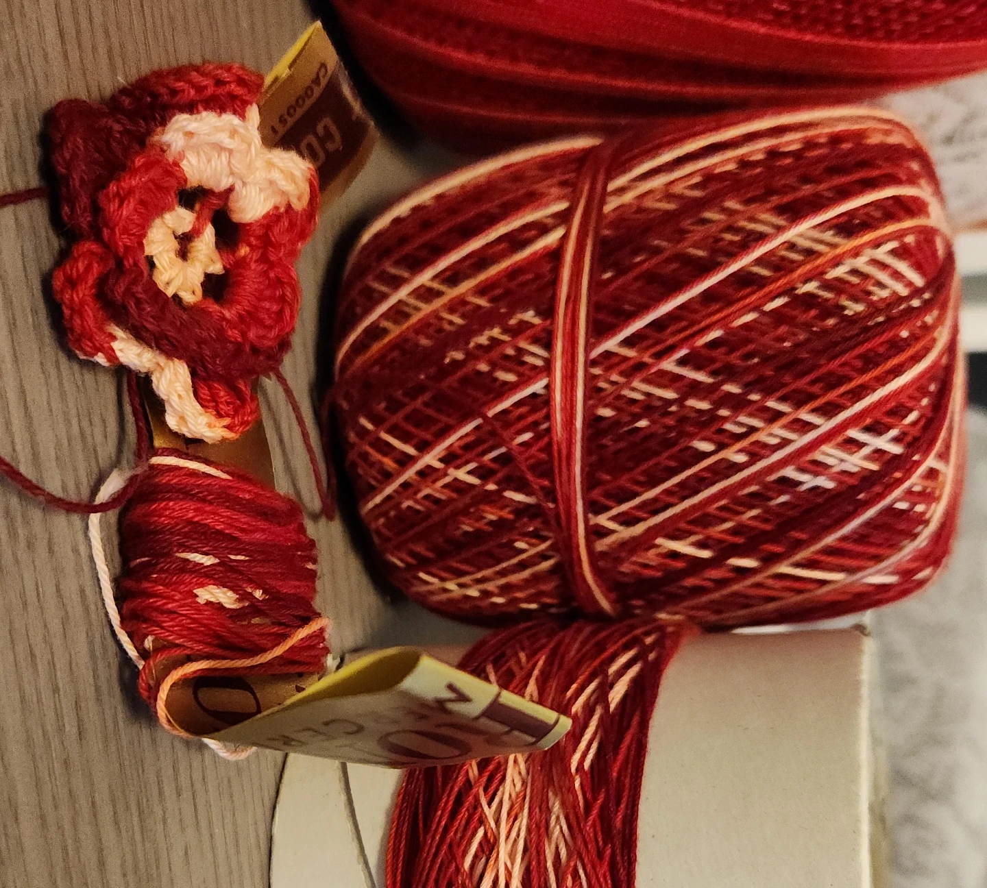 Bonda Mercerized Cotton Crochet Thread - Red Tones