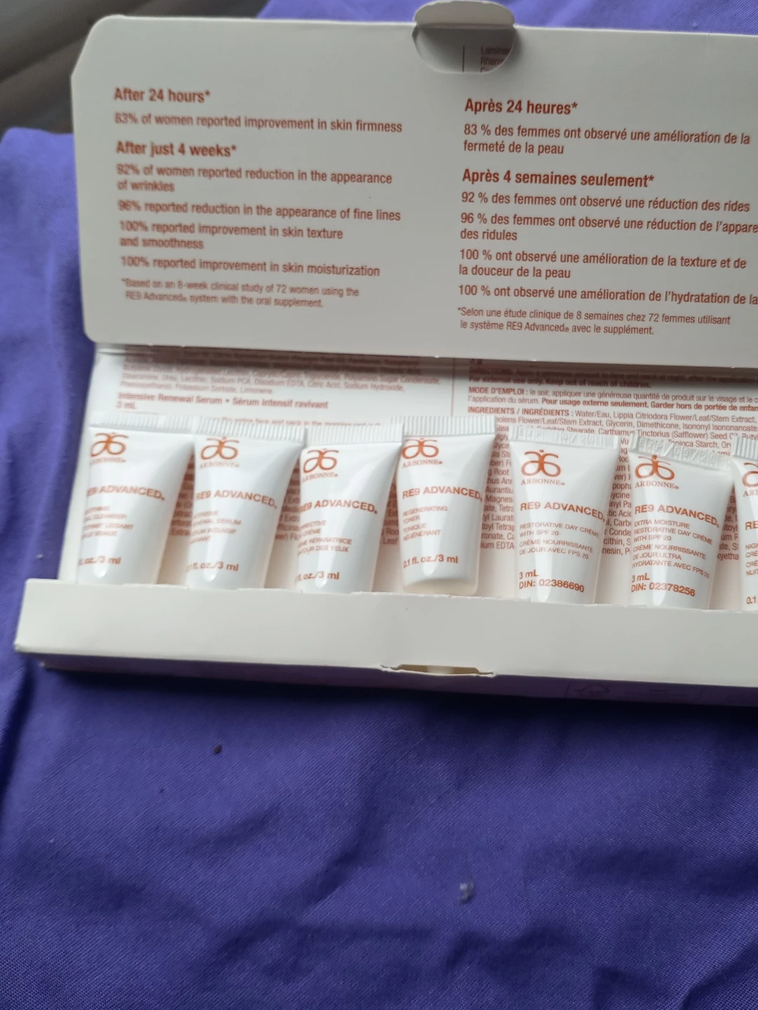 Arbonne RE9 Advanced Intensive Renewal Serum Sample Pack