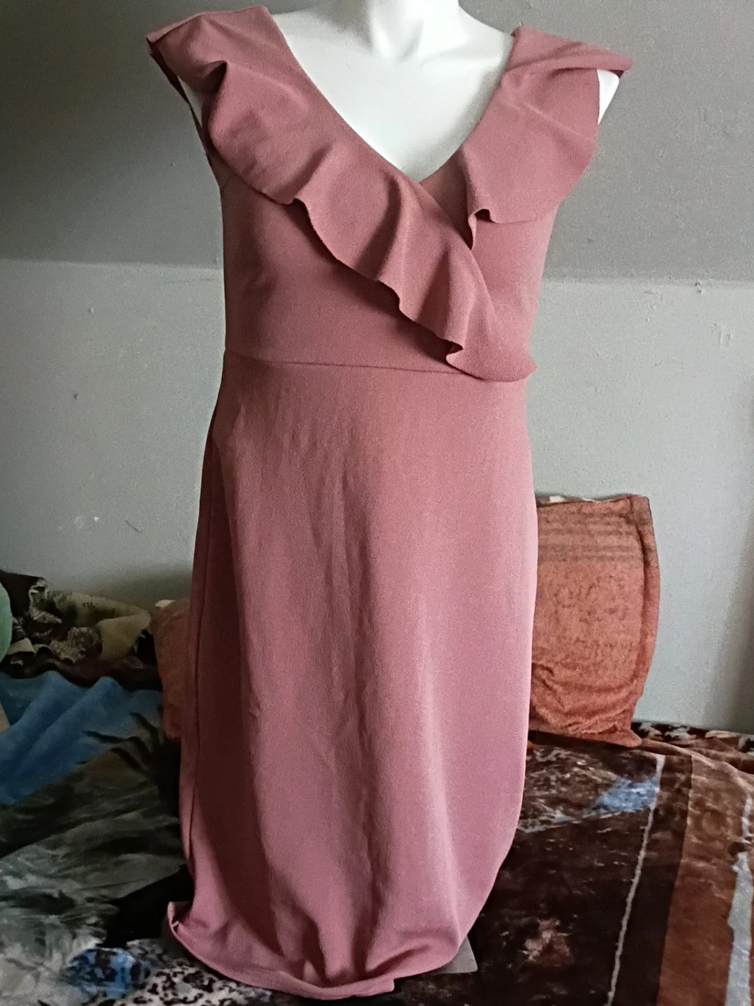 Women's Pink Ruffle Dress