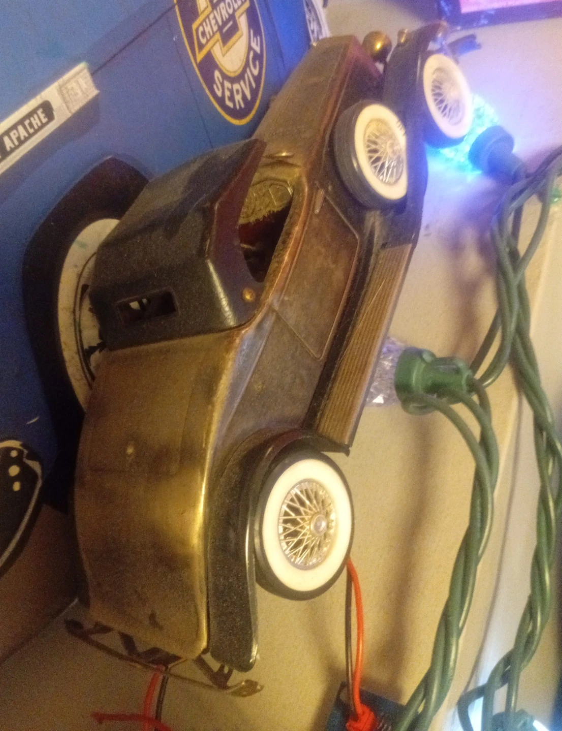 Vintage Gold and Black Diecast Car