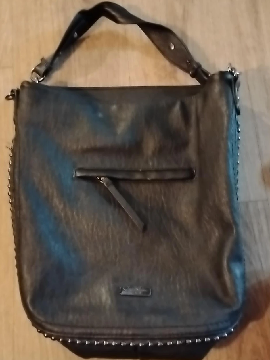 Jessica Simpson Black Studded Shoulder Bag