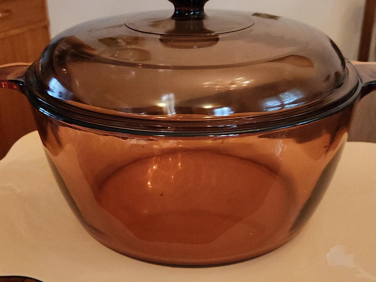Pyrex Vision Amber Glass Casserole Dish with Lid