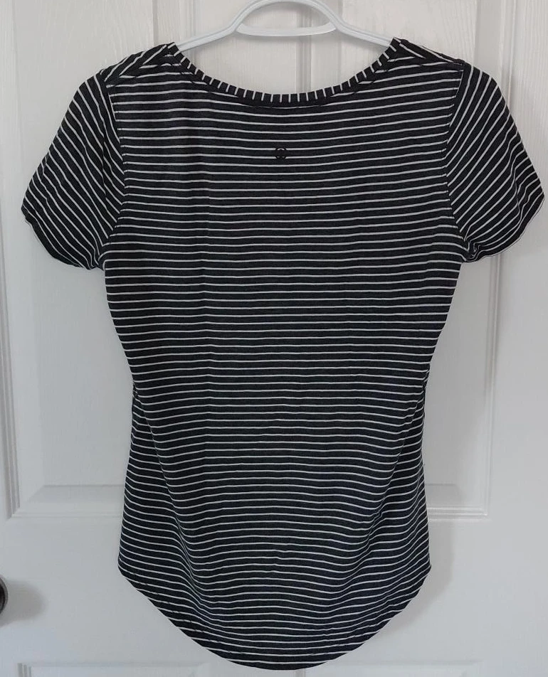 Lululemon Striped V-Neck T-Shirt