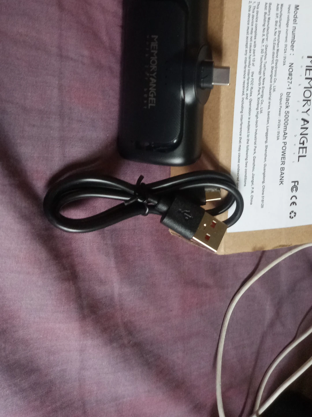 Memory Angel NO#27-1 Black 5000mAh Power Bank