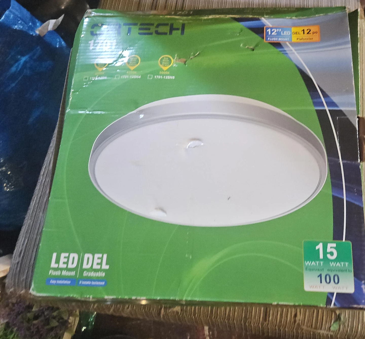 Ortech 1701 LED DEL 12" Flush Mount Light