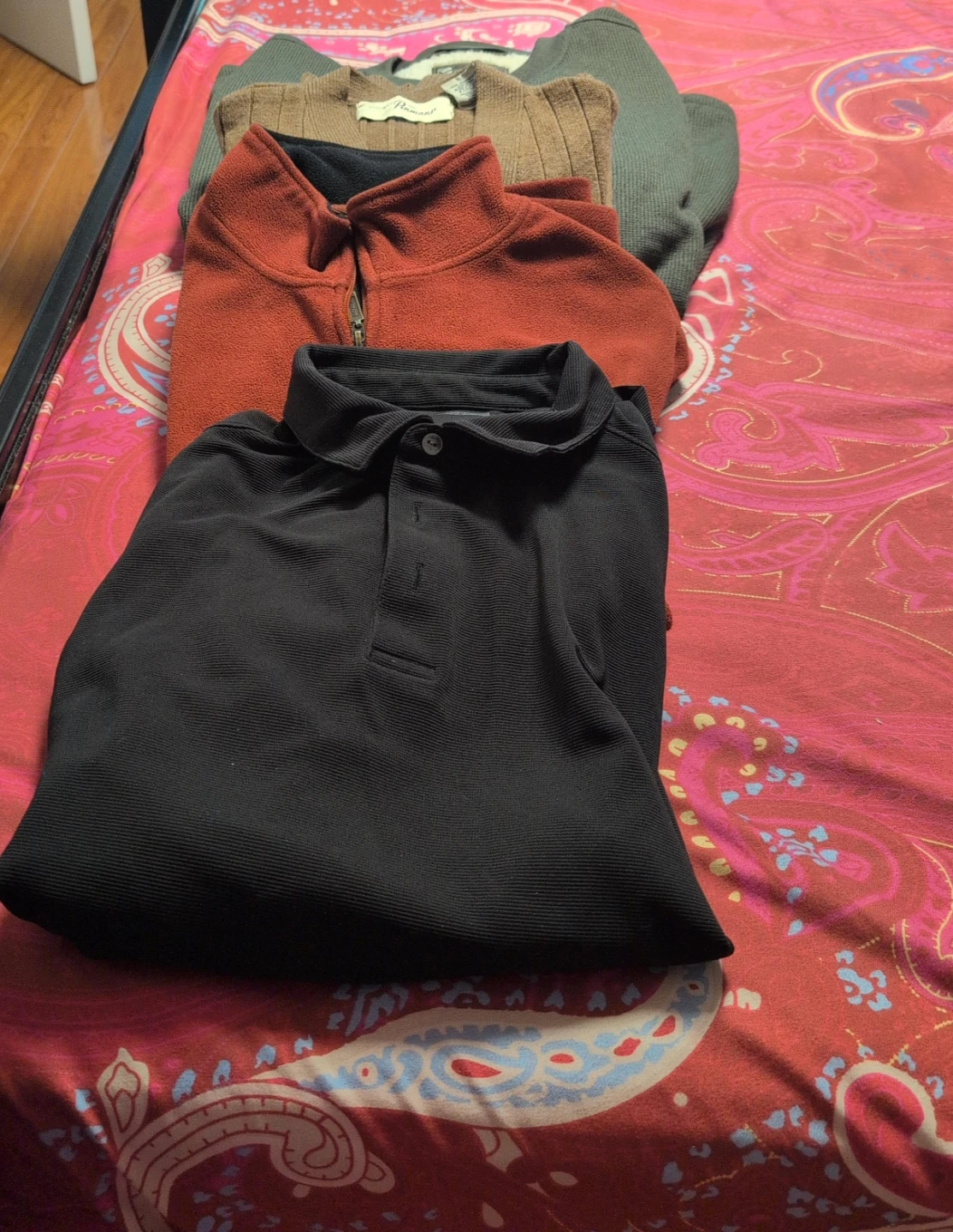 Assorted Men's Long-Sleeve Tops and Polo $20