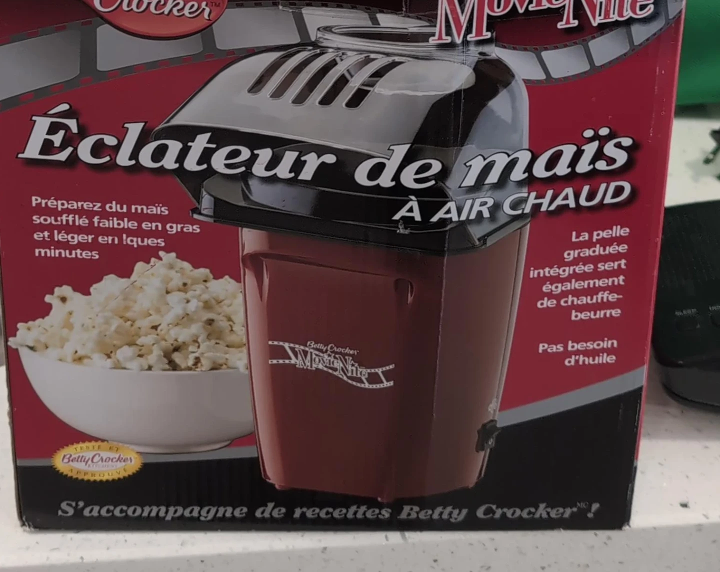 Betty Crocker Movie Time Hot Air Popcorn Maker