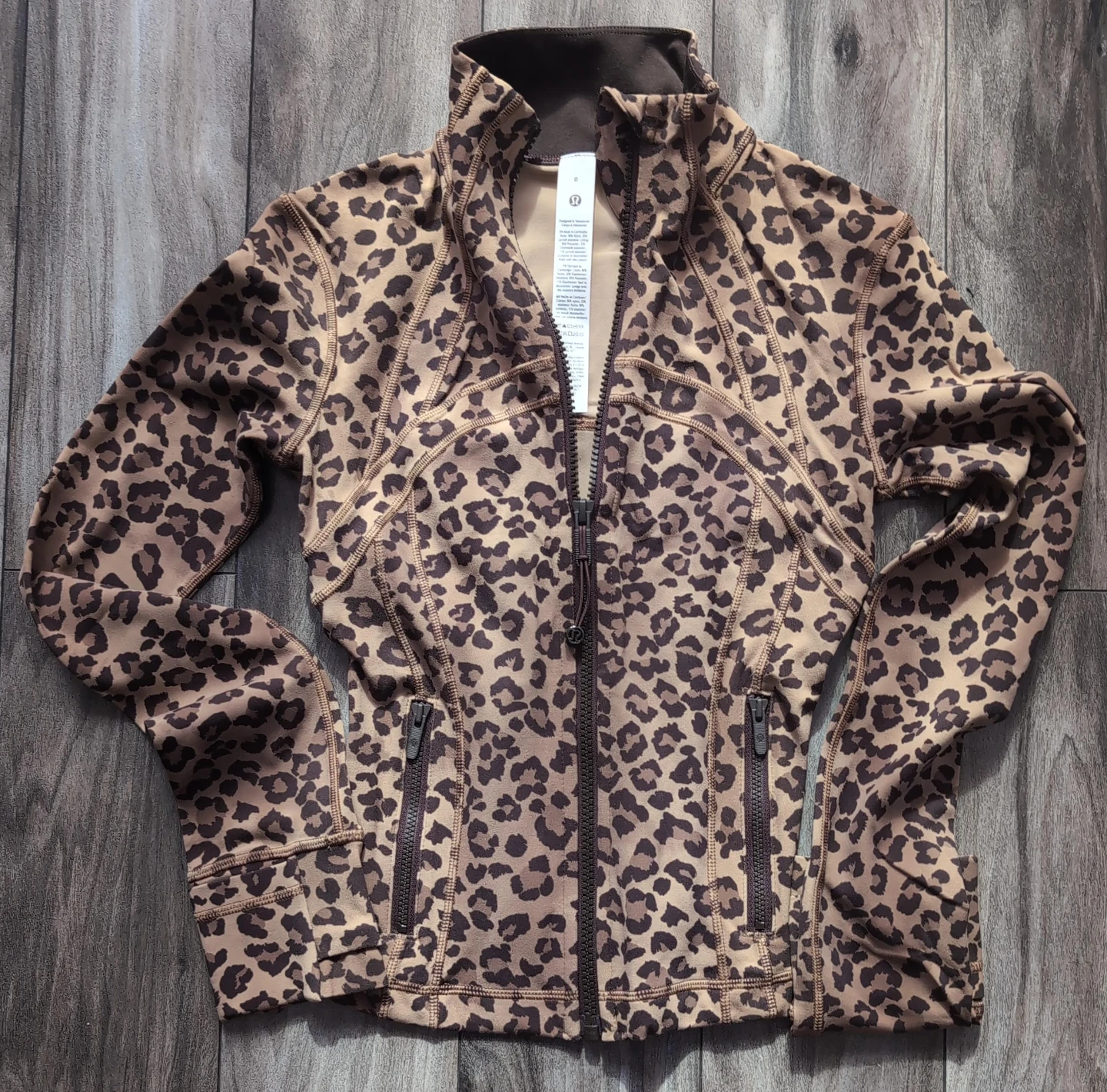 Lululemon Leopard Print Full Zip Jacket