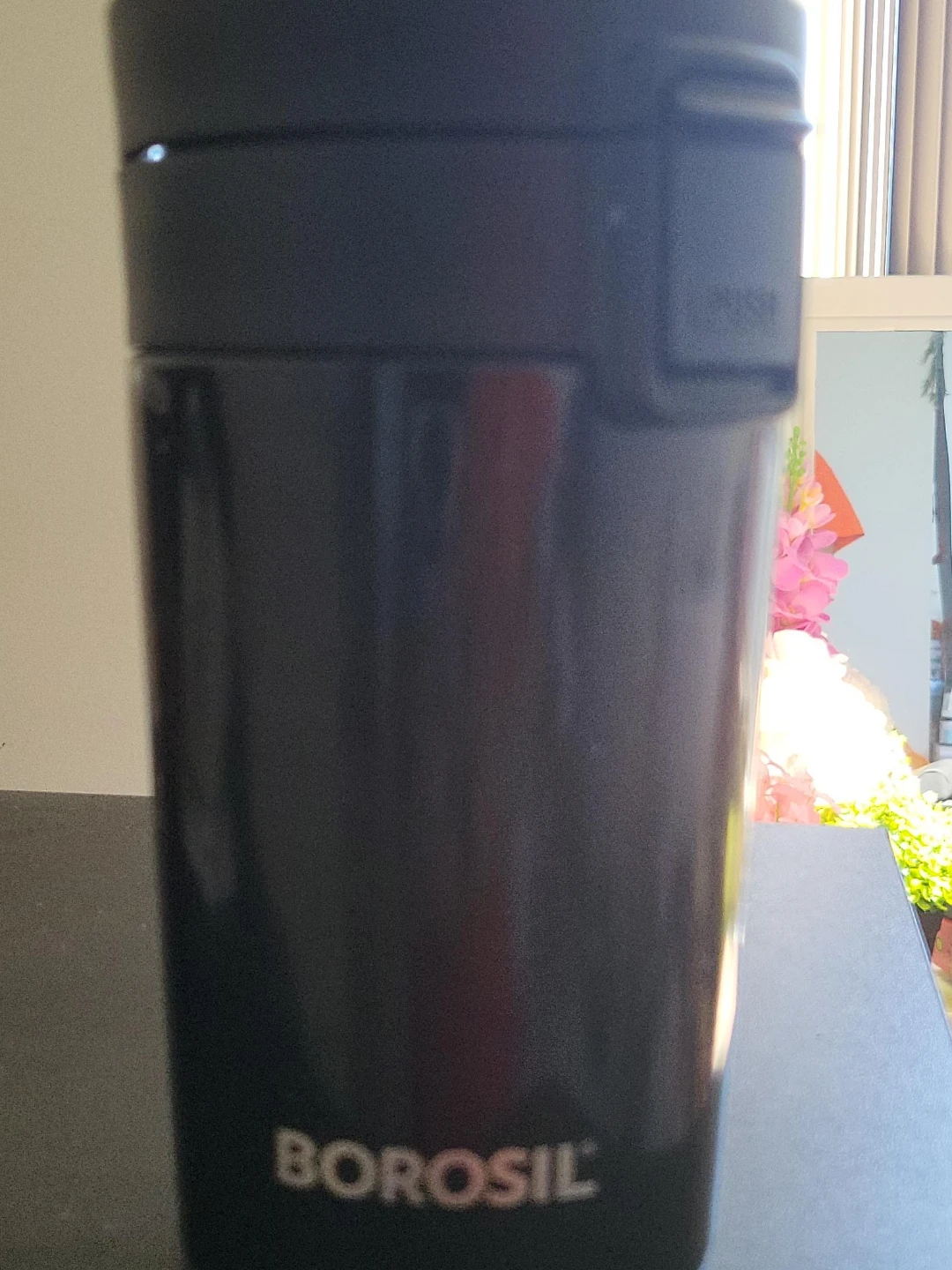Borosil Black Travel Mug