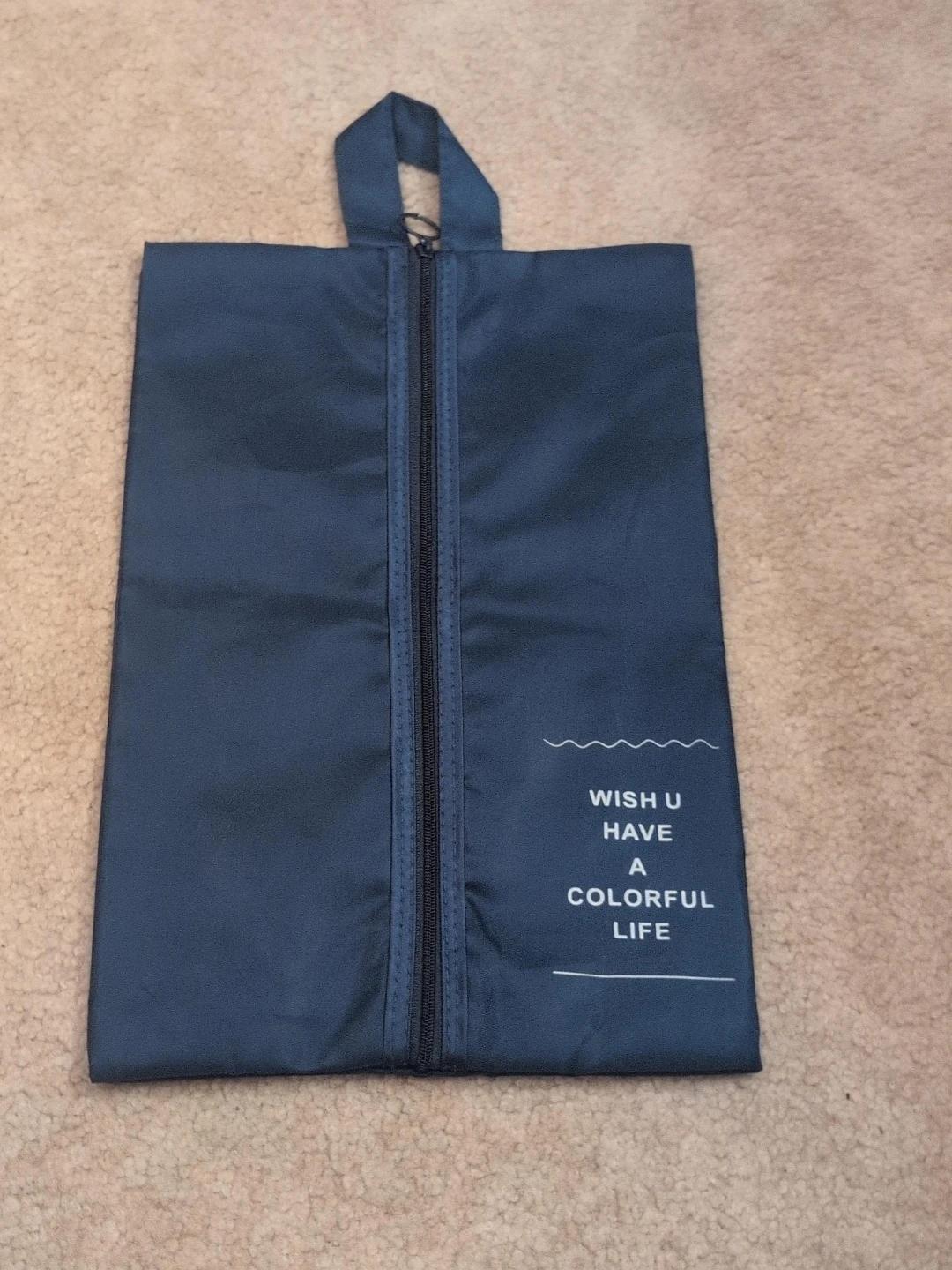 Dark Blue Zippered Storage Bag