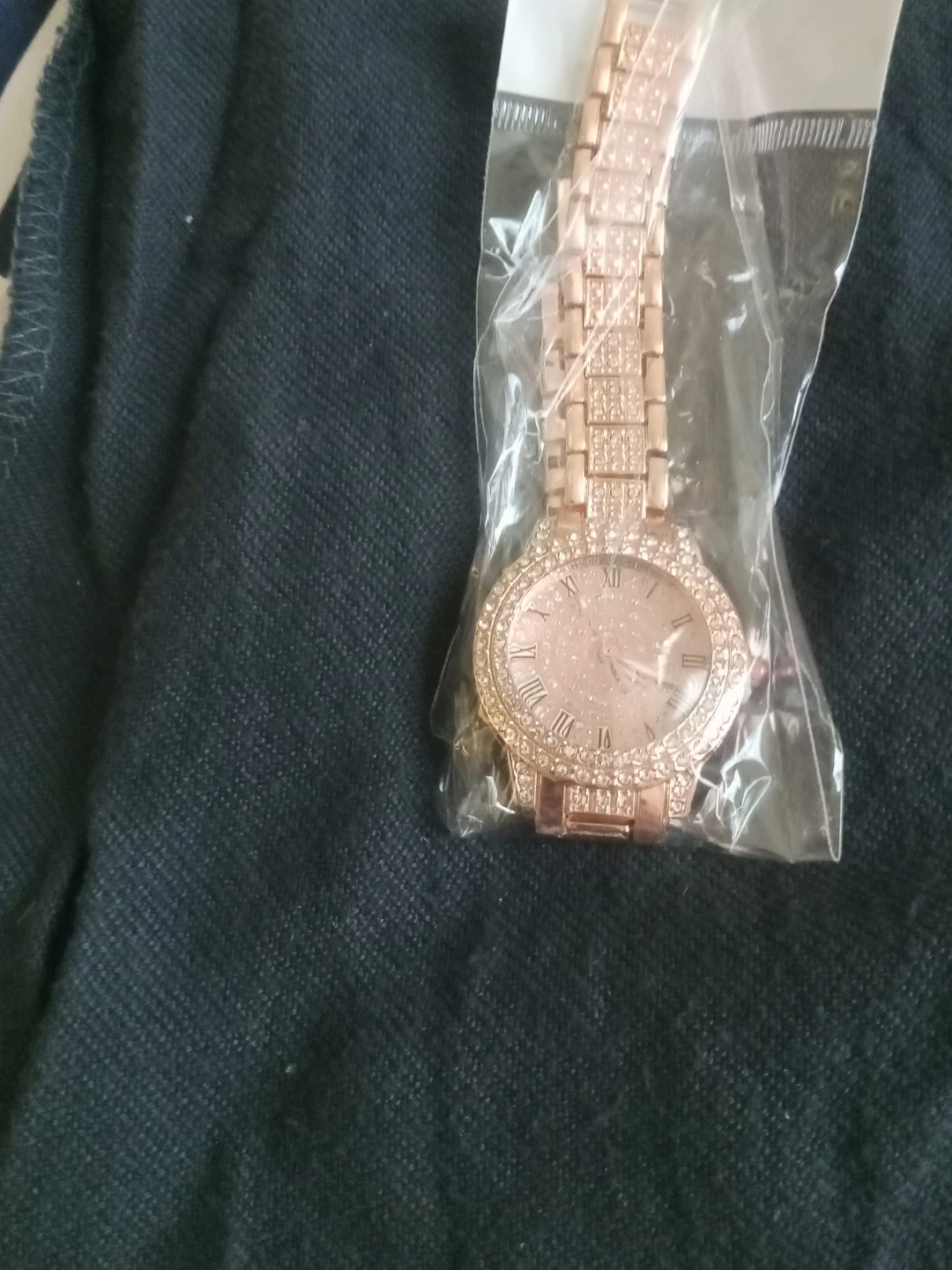 Rose Gold Bling Watch