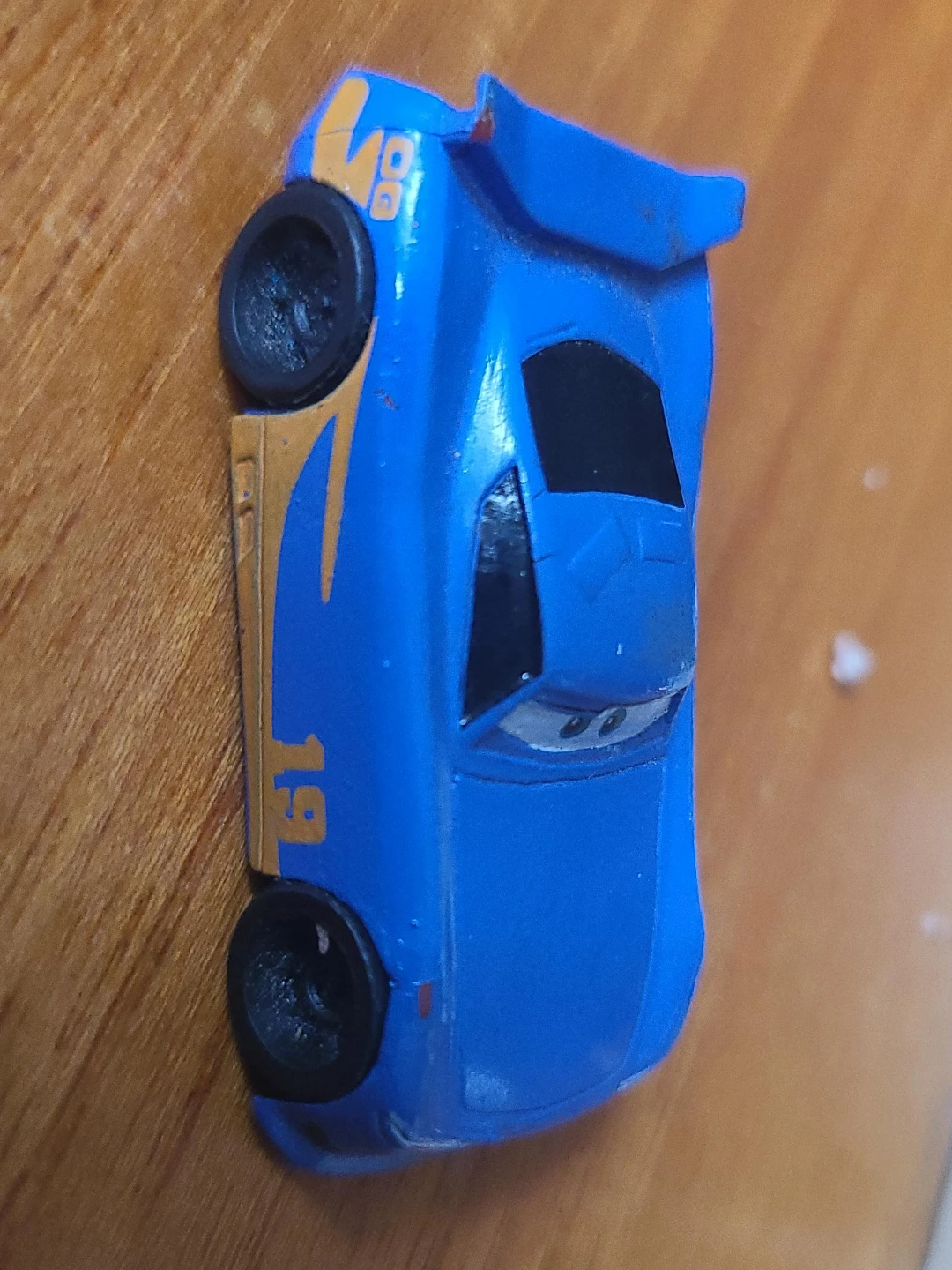 Disney Pixar Cars Bobby Swift #19 Blue Race Car Toy - photo 2